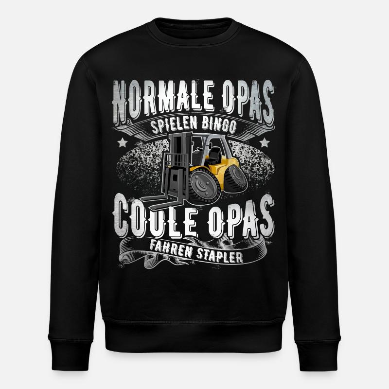 Staplerfahrer Opa - Stanley/Stella Unisex Bio-Sweatshirt ROLLER - Schwarz