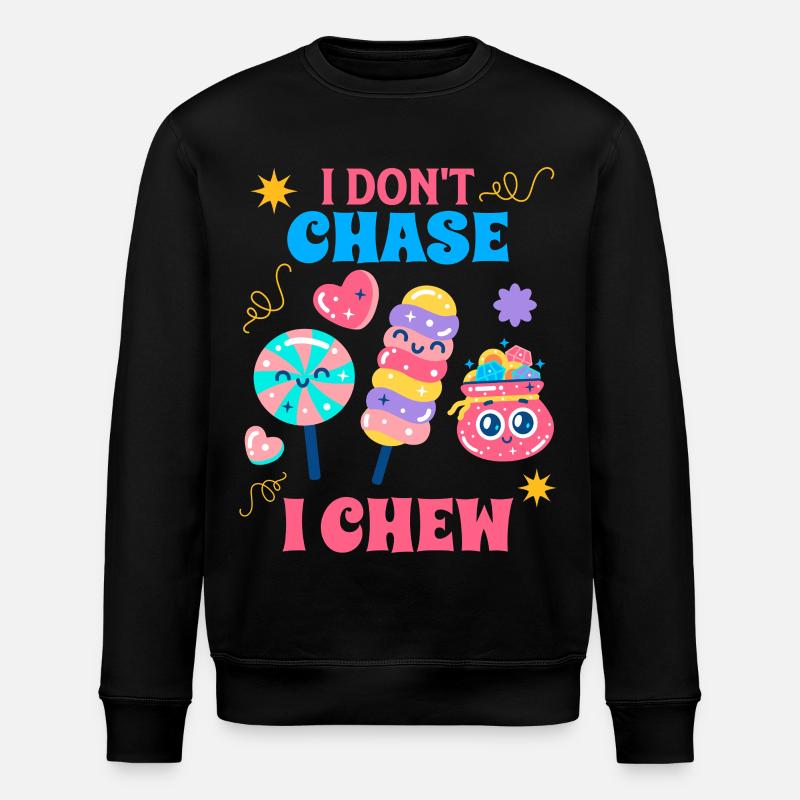 Candy Squad Süßigkeiten Crew Gift - Stanley/Stella ROLLER Unisex Organic Sweatshirt - black