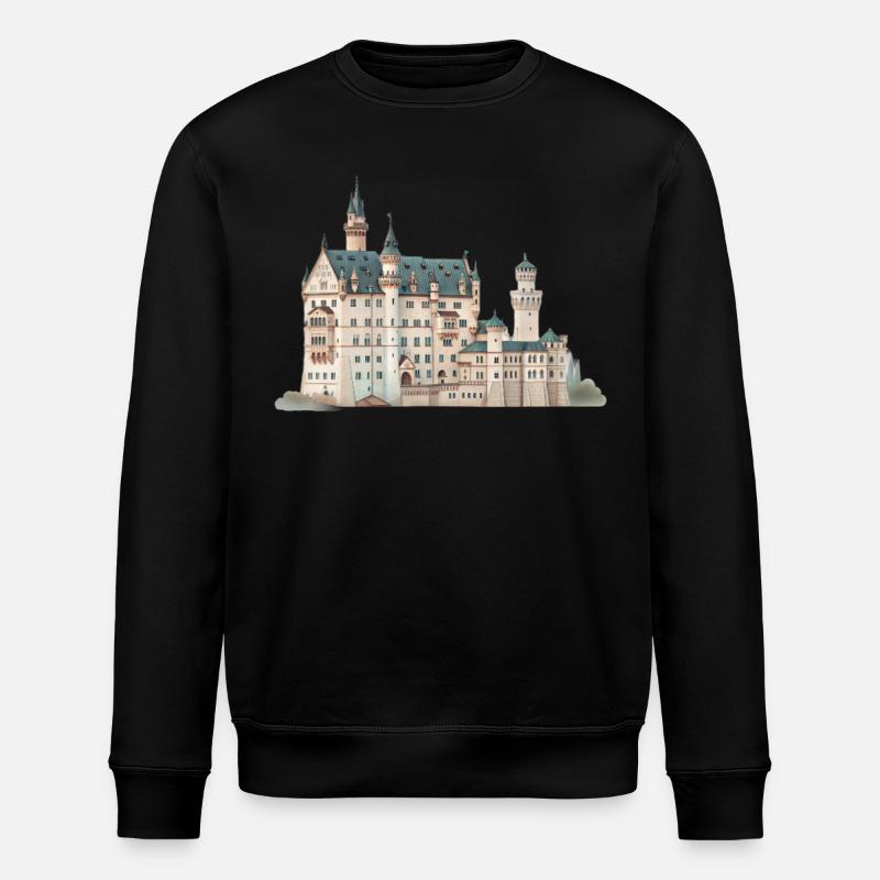 Märchenburg Neuschwanstein Bayern Deutschland - Stanley/Stella Unisex Bio-Sweatshirt ROLLER - Schwarz