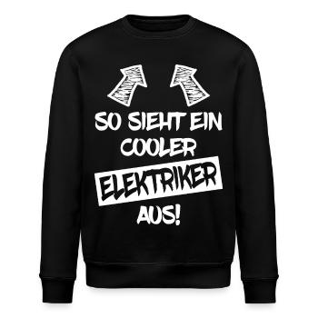 Cooler Elektriker Lustiger Spruch Geschenk - Stanley/Stella Unisex Bio-Sweatshirt ROLLER - Schwarz - Vorne - Nik (191cm)