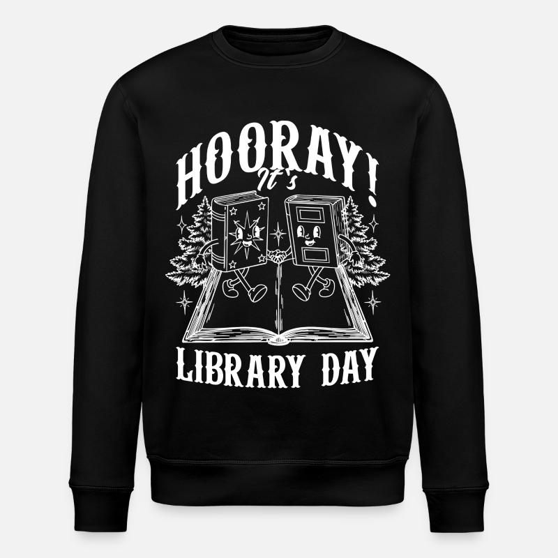 Library Day Librarian Reading Librarian - Stanley/Stella ROLLER Unisex Organic Sweatshirt - black
