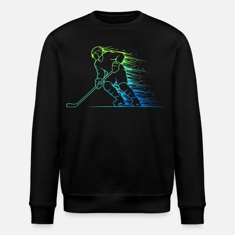Eishockey Eishockeyspieler Mann - Stanley/Stella Unisex Bio-Sweatshirt ROLLER - Schwarz