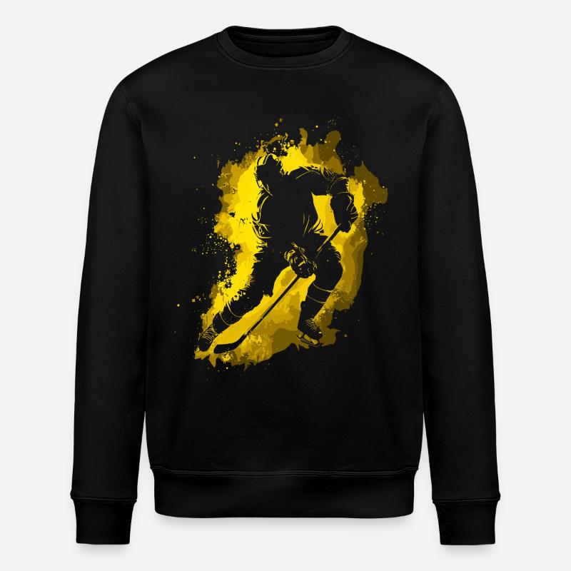 Eishockey Eishockeyspieler Mann - Stanley/Stella Unisex Bio-Sweatshirt ROLLER - Schwarz