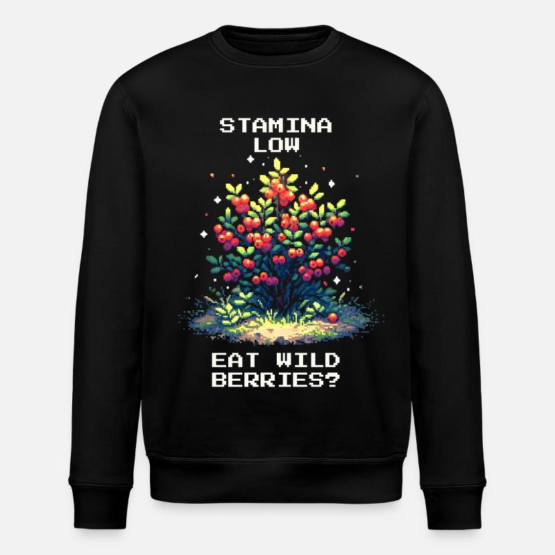 Ausdauer low? Wilde Beeren essen? | Bushcraft - Stanley/Stella Unisex Bio-Sweatshirt ROLLER - Schwarz