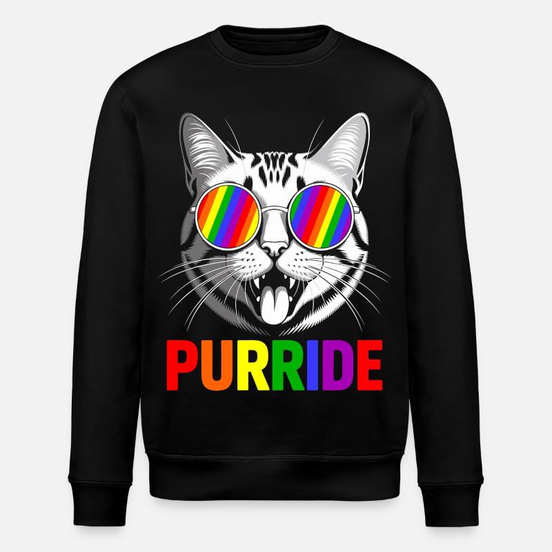 Purride Cat Rainbow Shades - Sweat bio ROLLER Stanley/Stella Unisexe - noir