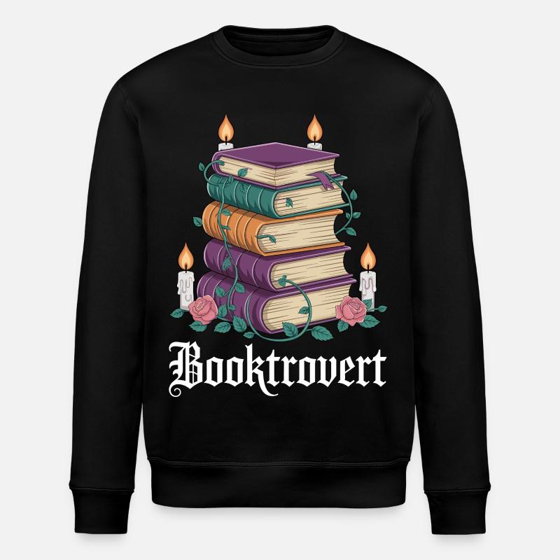 Booktrovert Bücherzauber - Stanley/Stella Unisex Bio-Sweatshirt ROLLER - Schwarz