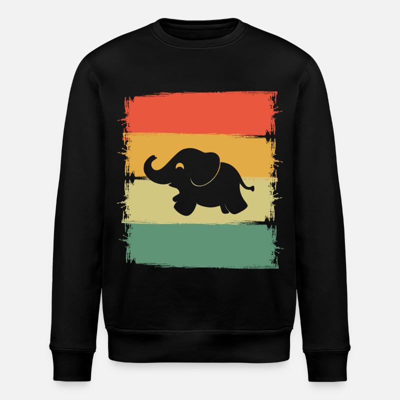 Éléphant - Sweat bio ROLLER Stanley/Stella Unisexe - noir