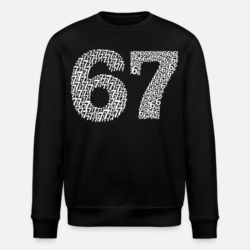 Sixty Seven meme - Stanley/Stella ROLLER Unisex Organic Sweatshirt - black
