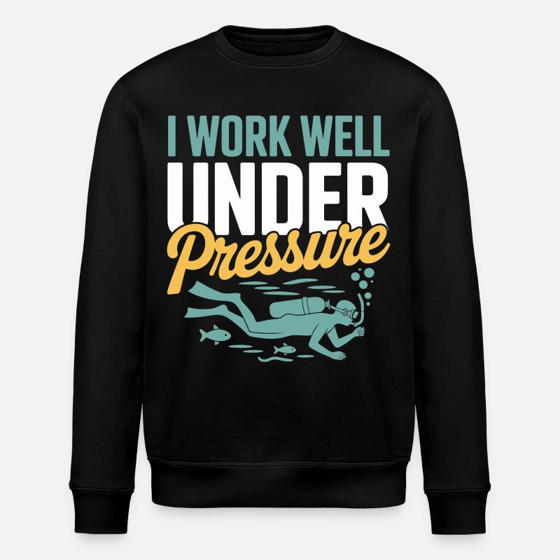 Taucher: I function well under pressure - Stanley/Stella ROLLER Unisex Organic Sweatshirt - black