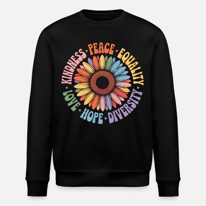 Kindness Peace Equality Love Hope Diversity - Stanley/Stella Unisex Bio-Sweatshirt ROLLER - Schwarz