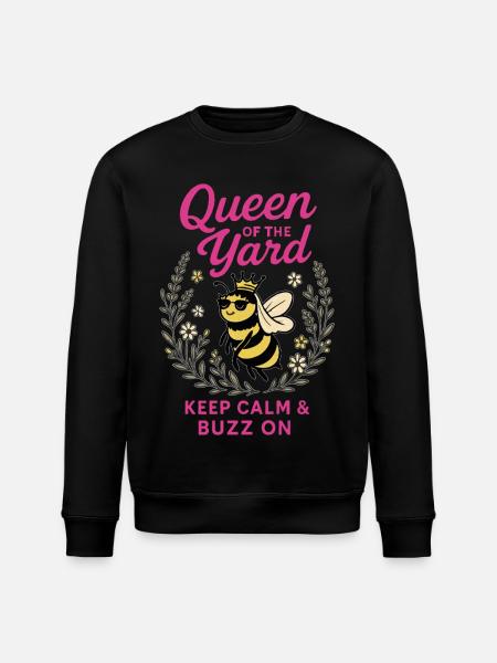 Bijen Koningin van de Tuin - Stanley/Stella Uniseks bio-sweatshirt ROLLER - zwart