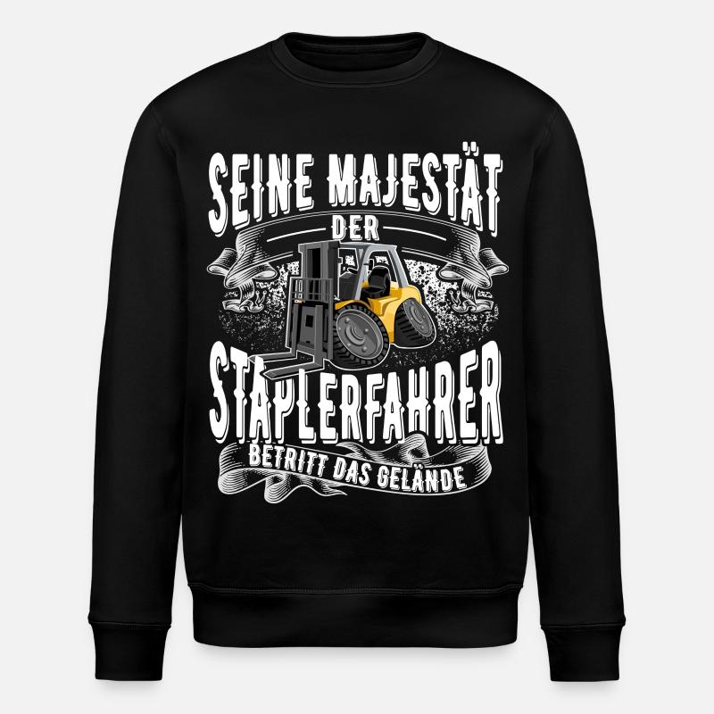 Forklift driver - Stanley/Stella ROLLER Unisex Organic Sweatshirt - black