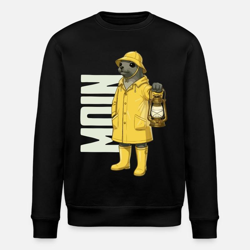 SCEAU DE MOUILLAGE EN VISON FRISON - Sweat bio ROLLER Stanley/Stella Unisexe - noir