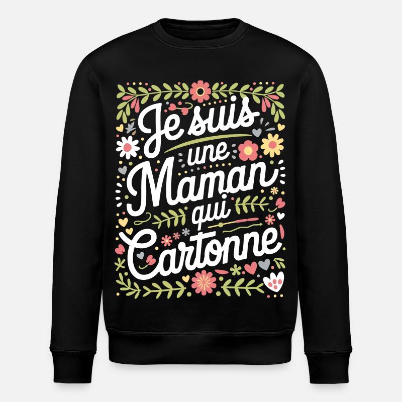 Ich bin eine erfolgreiche Mutter - Stanley/Stella Unisex Bio-Sweatshirt ROLLER - Schwarz