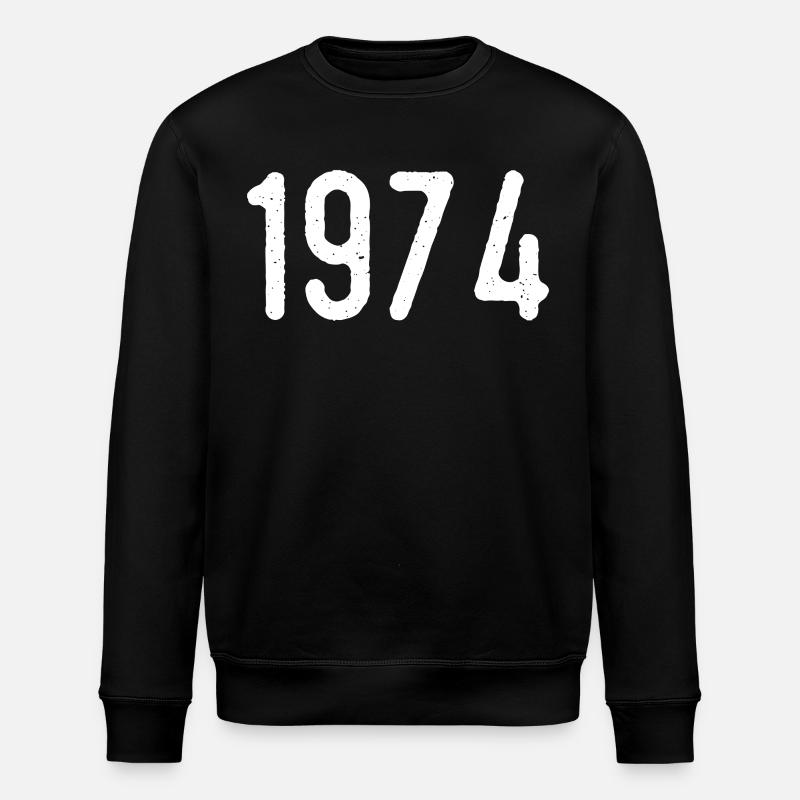 Awesome since 1974 | 1974 Gift - Stanley/Stella ROLLER Unisex Organic Sweatshirt - black