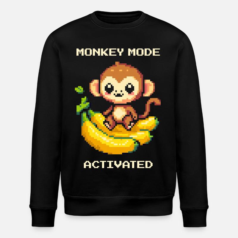 Mode Singe activé | Singe, Banane, Mignon - Sweat bio ROLLER Stanley/Stella Unisexe - noir