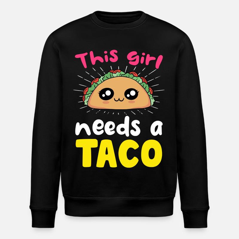 Dieses Mädchen braucht einen Taco - Stanley/Stella Unisex Bio-Sweatshirt ROLLER - Schwarz