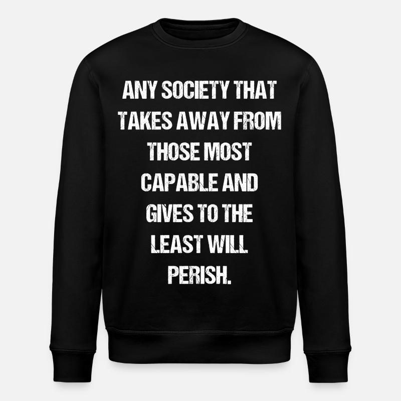 toute société qui prive ces - Sweat bio ROLLER Stanley/Stella Unisexe - noir
