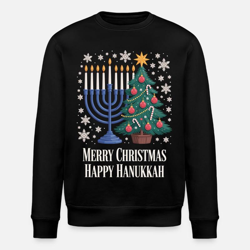 Joyeux Noël Joyeux Hanoukka Chemise - Sweat bio ROLLER Stanley/Stella Unisexe - noir