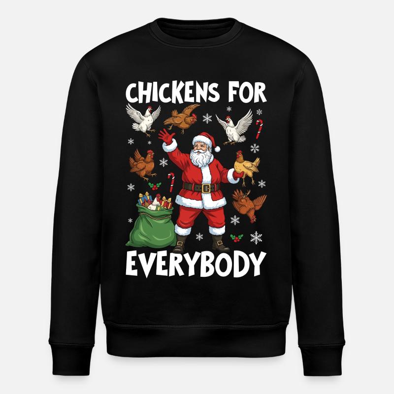 Chickens for Everybody - Stanley/Stella ROLLER Unisex Organic Sweatshirt - black