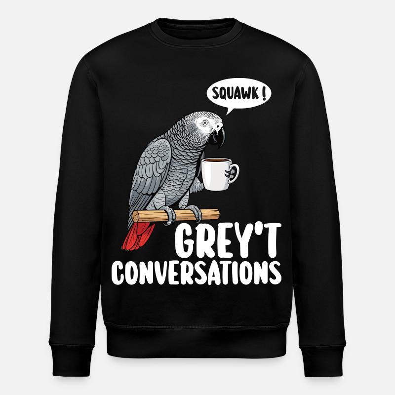 Oiseau Perroquet Gris D'Afrique Humour - Sweat bio ROLLER Stanley/Stella Unisexe - noir