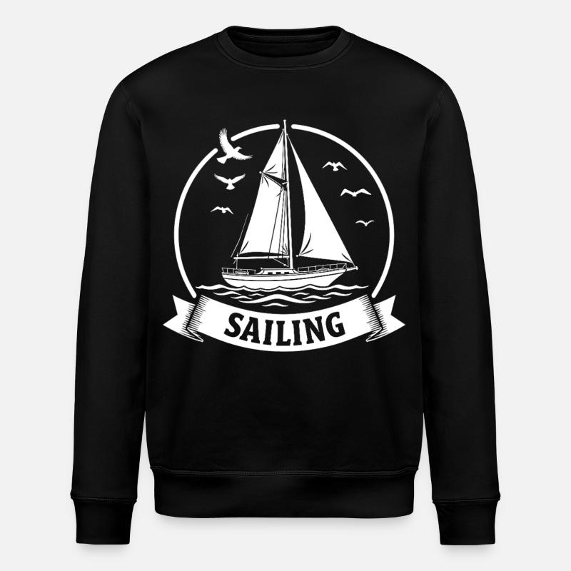 Sailing Segelboot Maritim Sport - Stanley/Stella Unisex Bio-Sweatshirt ROLLER - Schwarz