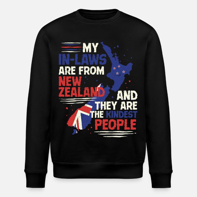 Neuseeland Verwandte Schwiegermutter - Stanley/Stella Unisex Bio-Sweatshirt ROLLER - Schwarz