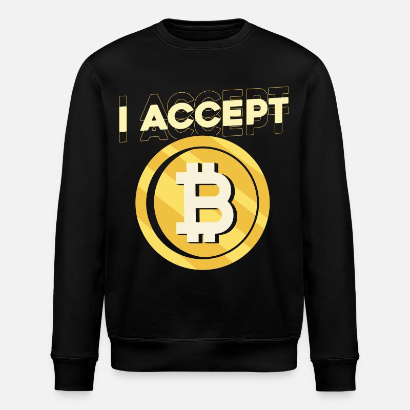 J’accepte le Bitcoin - Sweat bio ROLLER Stanley/Stella Unisexe - noir