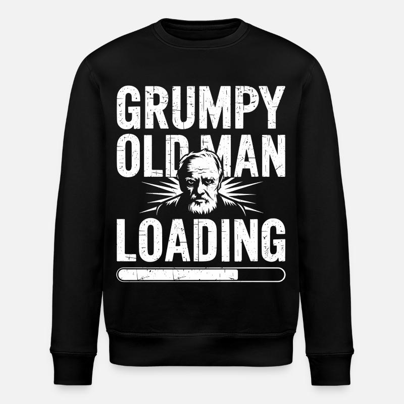 GrumpyOldMan Loading Bar - Stanley/Stella ROLLER Unisex Organic Sweatshirt - black