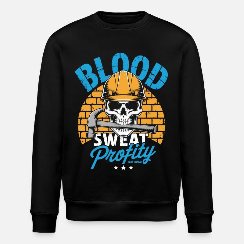 Col bleu Ouvrier Ouvrier du bâtiment - Sweat bio ROLLER Stanley/Stella Unisexe - noir