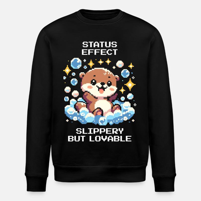 Statuseffekt: glitschig, aber liebenswert | Otter - Stanley/Stella Unisex Bio-Sweatshirt ROLLER - Schwarz