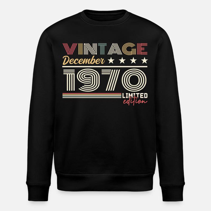Cadeau Décembre 1970 - Sweat bio ROLLER Stanley/Stella Unisexe - noir