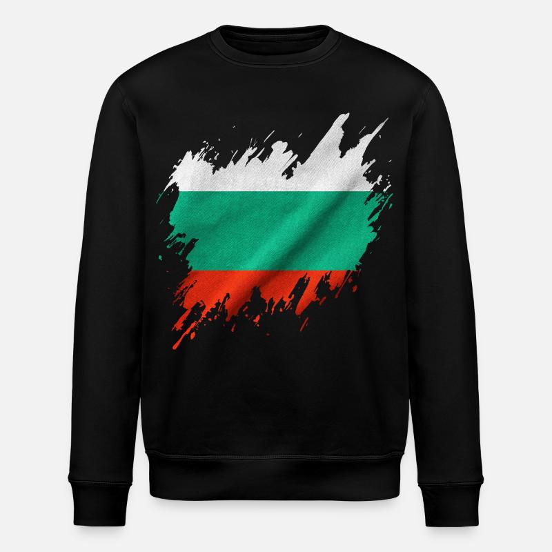 Drapeau bulgare, style déchiré - Sweat bio ROLLER Stanley/Stella Unisexe - noir