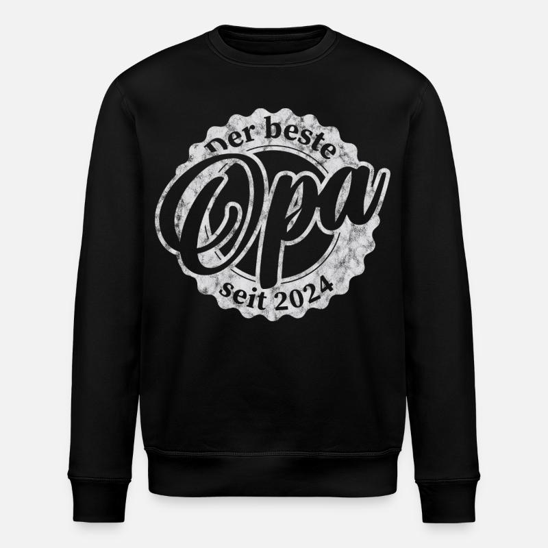 Der Beste Opa seit 2024 - Stanley/Stella Unisex Bio-Sweatshirt ROLLER - Schwarz