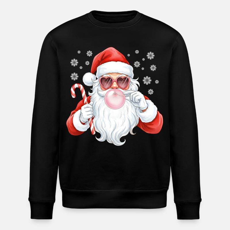 Santa Bubble Gum Pink - Stanley/Stella Unisex Bio-Sweatshirt ROLLER - Schwarz