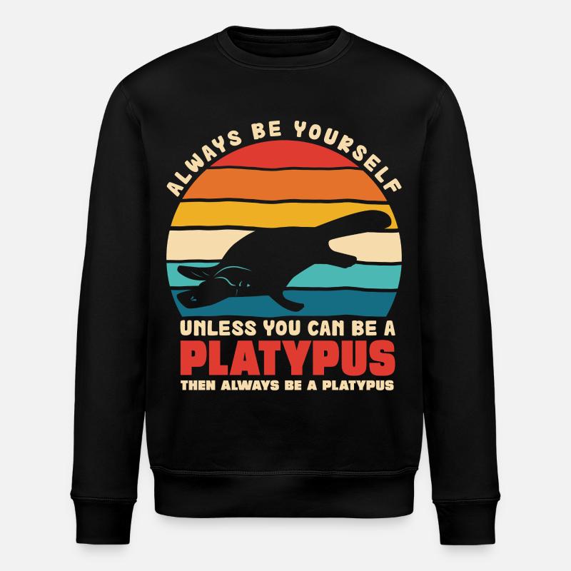 Motif Ornithorynque Selfhood - Sweat bio ROLLER Stanley/Stella Unisexe - noir