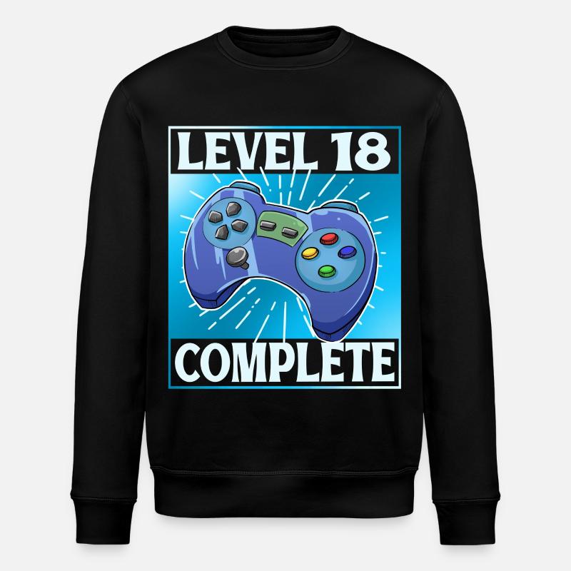 Level 18 Complete - Stanley/Stella Unisex Bio-Sweatshirt ROLLER - Schwarz
