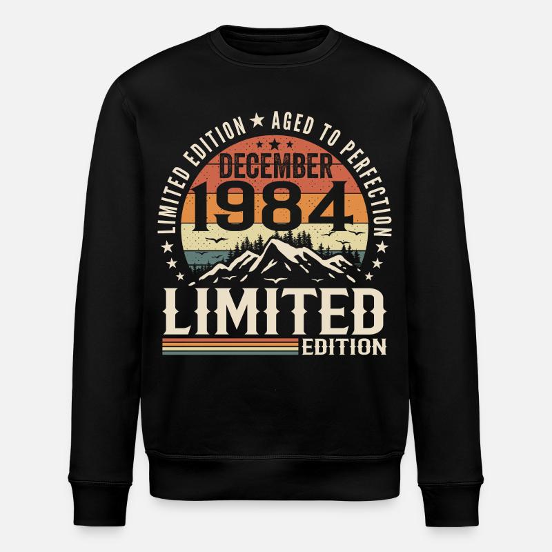 Dezember 1984 - Stanley/Stella Unisex Bio-Sweatshirt ROLLER - Schwarz