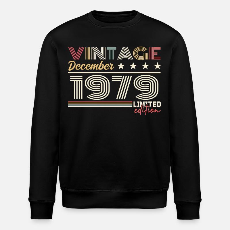 Cadeau Décembre 1979 - Sweat bio ROLLER Stanley/Stella Unisexe - noir