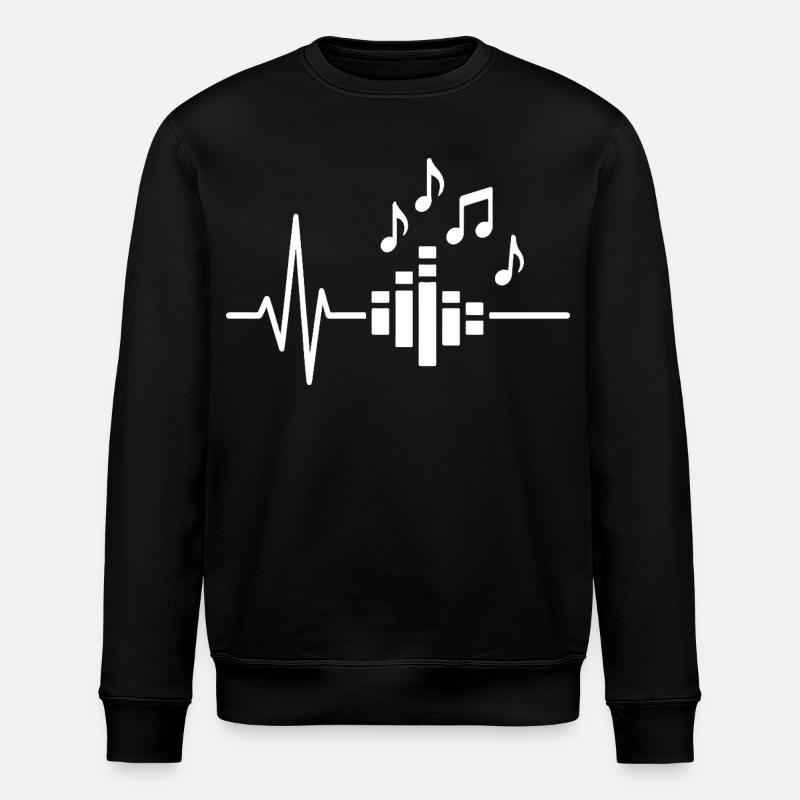 Puls of Music Heartbeat-Equalizer - Stanley/Stella Unisex Bio-Sweatshirt ROLLER - Schwarz