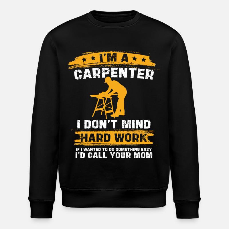 Schreiner Spruch Harte Arbeit - Stanley/Stella Unisex Bio-Sweatshirt ROLLER - Schwarz