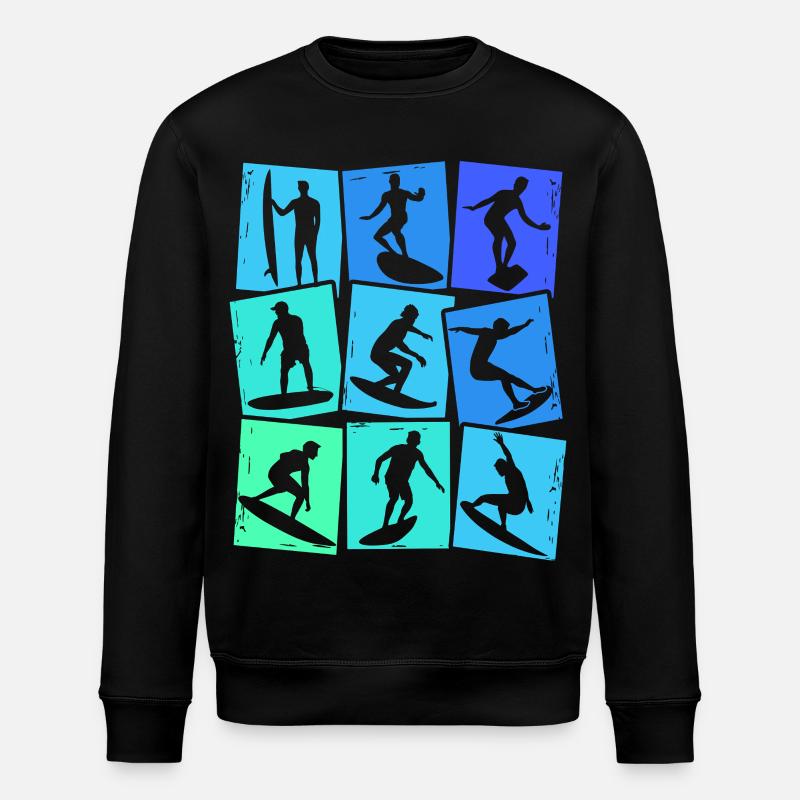 Surf Surf Surfer Enfants Garçons Hommes - Sweat bio ROLLER Stanley/Stella Unisexe - noir