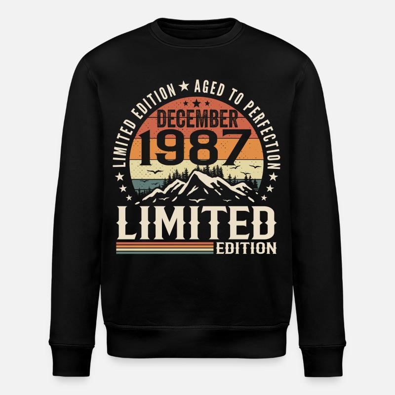 December 1987 - Stanley/Stella ROLLER Unisex Organic Sweatshirt - black