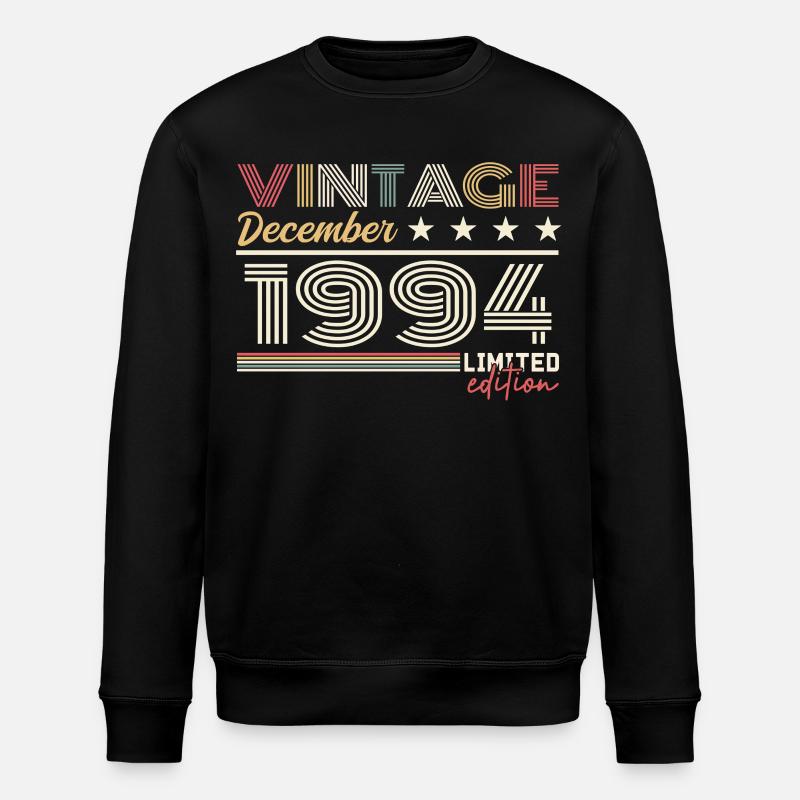 Geschenk Dezember 1994 - Stanley/Stella Unisex Bio-Sweatshirt ROLLER - Schwarz