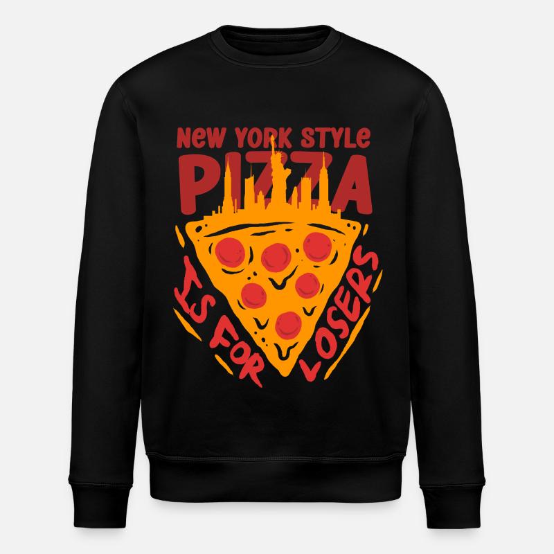 Plat profond Pizza Chicargo - Sweat bio ROLLER Stanley/Stella Unisexe - noir