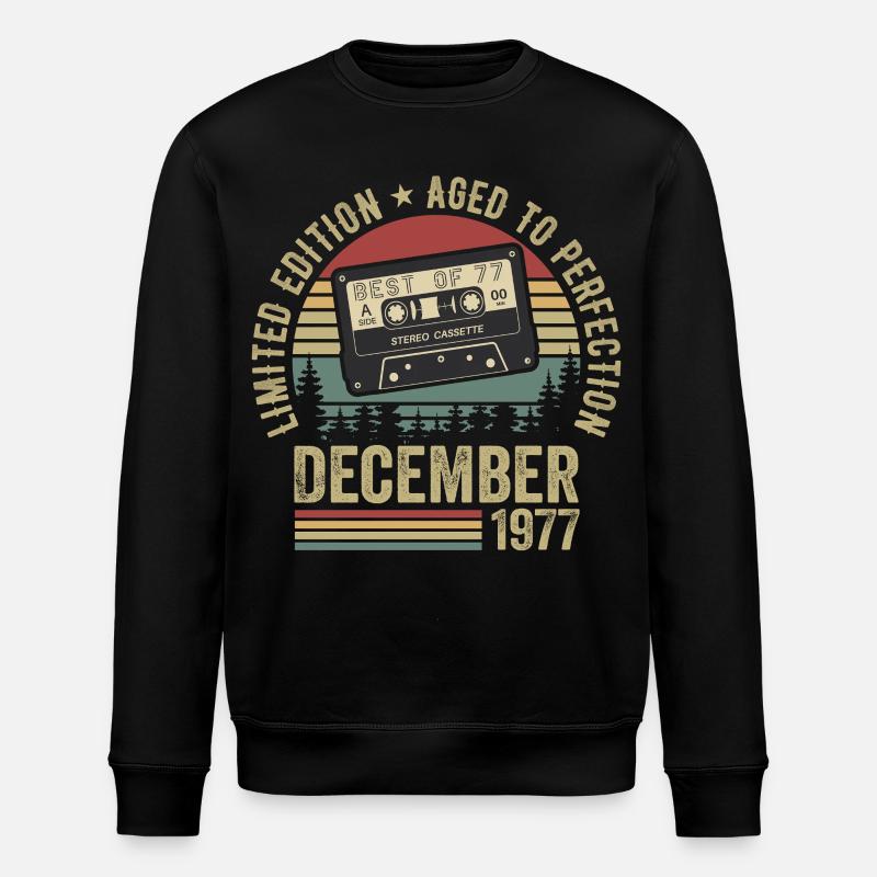 Décembre 1977 - Anniversaire Décembre 1977 - Sweat bio ROLLER Stanley/Stella Unisexe - noir