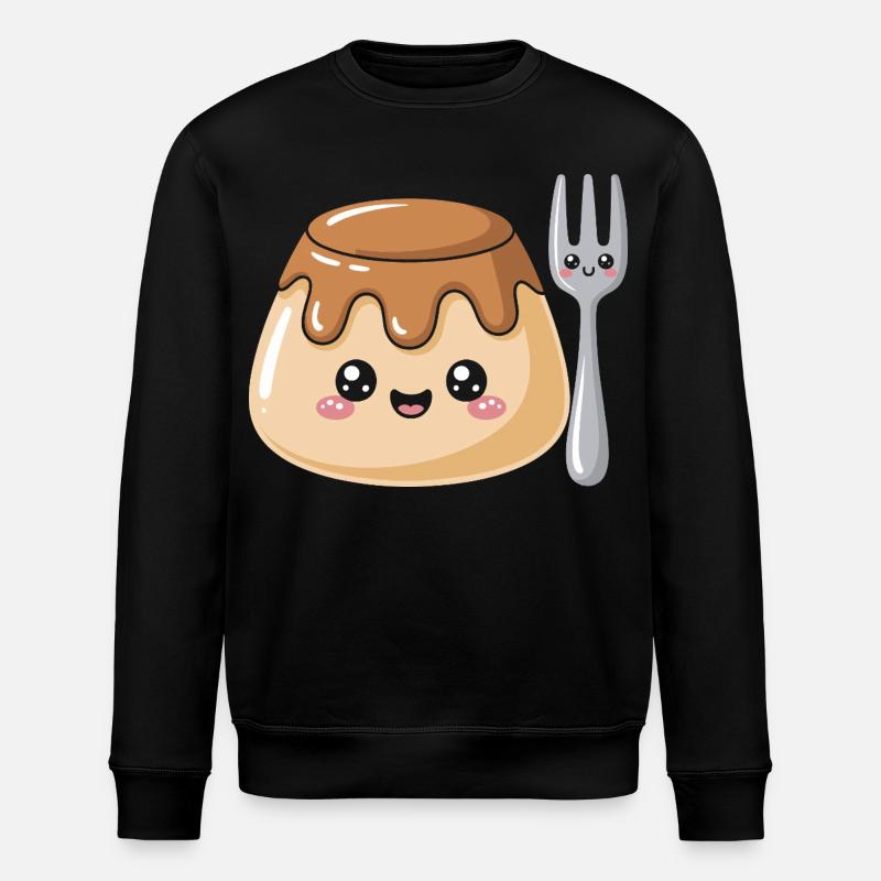 Pudding with fork - Stanley/Stella ROLLER Unisex Organic Sweatshirt - black