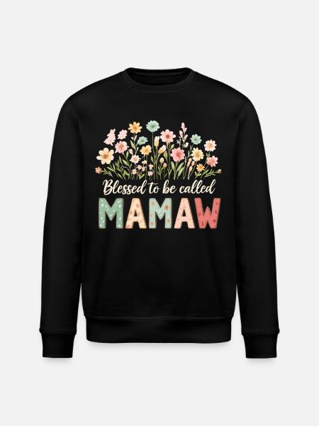 Gesegnet Mamaw genannt zu werden - Stanley/Stella ROLLER Unisex Organic Sweatshirt - black