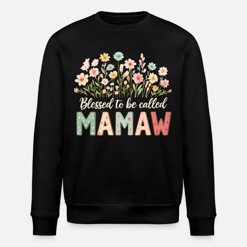 Gesegnet Mamaw genannt zu werden - Stanley/Stella Unisex Bio-Sweatshirt ROLLER - Schwarz