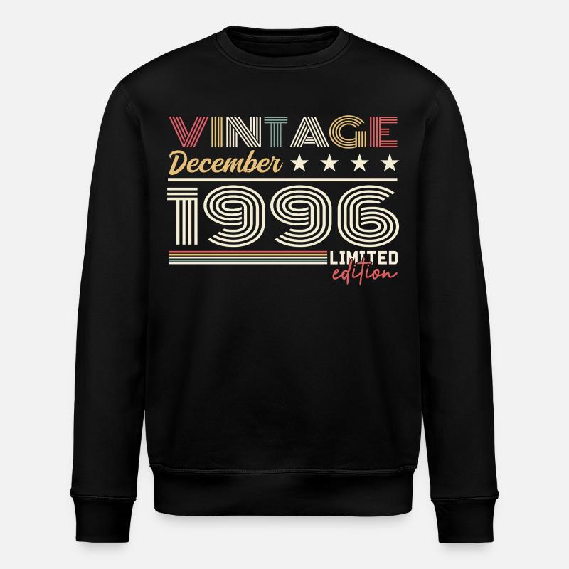 December 1996 Gift - Stanley/Stella ROLLER Unisex Organic Sweatshirt - black